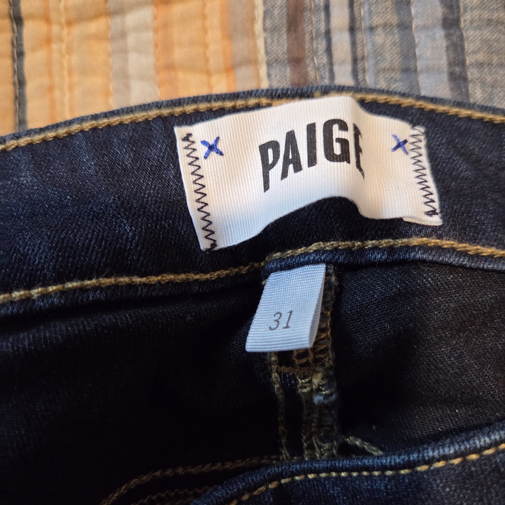 Paige Women's Skyline Skinny Dark Wash Jeans Size 31 - Picture 4 of 8